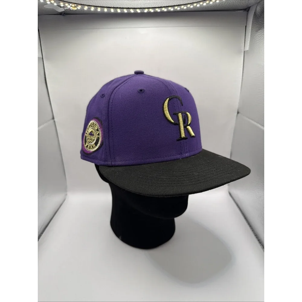 COLORADO ROCKIES MLB 1993 INAUGURAL SEASON NEW ERA FITTED LOGO‎ HAT Custom 7 3/8